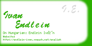 ivan endlein business card